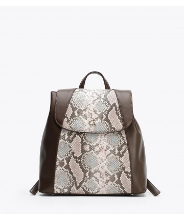 ΣΑΚΙΔΙΟ ΠΛΑΤΗΣ JOELLE ME SNAKE PRINT ΡΟΖ 1023-0535