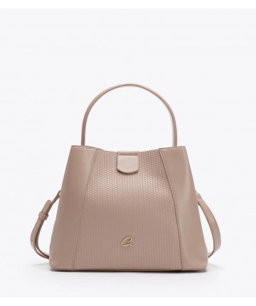 ΤΣΑΝΤΑ ΧΕΙΡΟΣ ADLEY ME ΑΝΑΓΛΥΦΟ ΜΟΤΙΒΟ HERRINGBONE NUDE 1010-3369