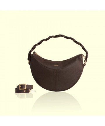 Sophie Leather Shoulder Bag - Dark Brown SO07