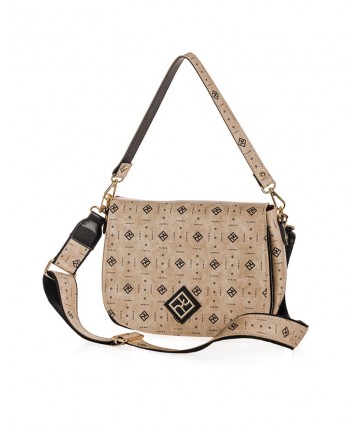 Τσάντα Ώμου Margaery Monogram Μπέζ 90812PM04