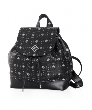 Τσάντα Πλάτης Lilith Monogram Μαύρη 90801PM01